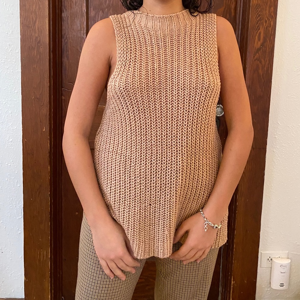 Dusty rose knit tank